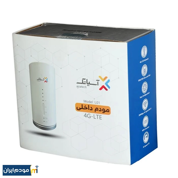 مودم آسیاتک TDLTE مدل L01 + سیمکارت و بسته آغازین