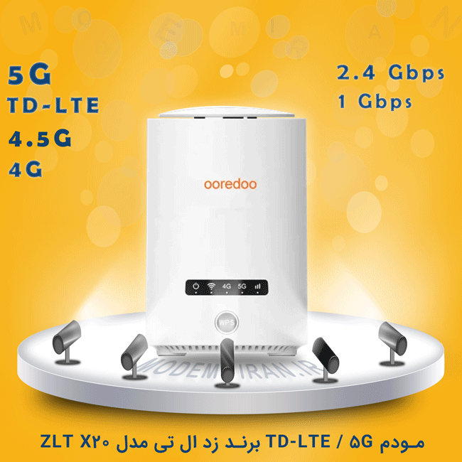 مودم TD-LTE / 5G برند زد ال تی مدل ZLT X20
