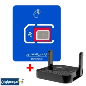 سیم کارت آبی ماز آپتل بهمراه مودم 4G نزتک مدل Naztech N300 CAT4 HOPE